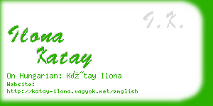 ilona katay business card